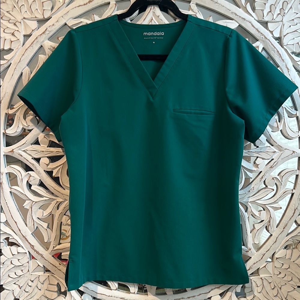 Hunter Green Mandala Scrub Set